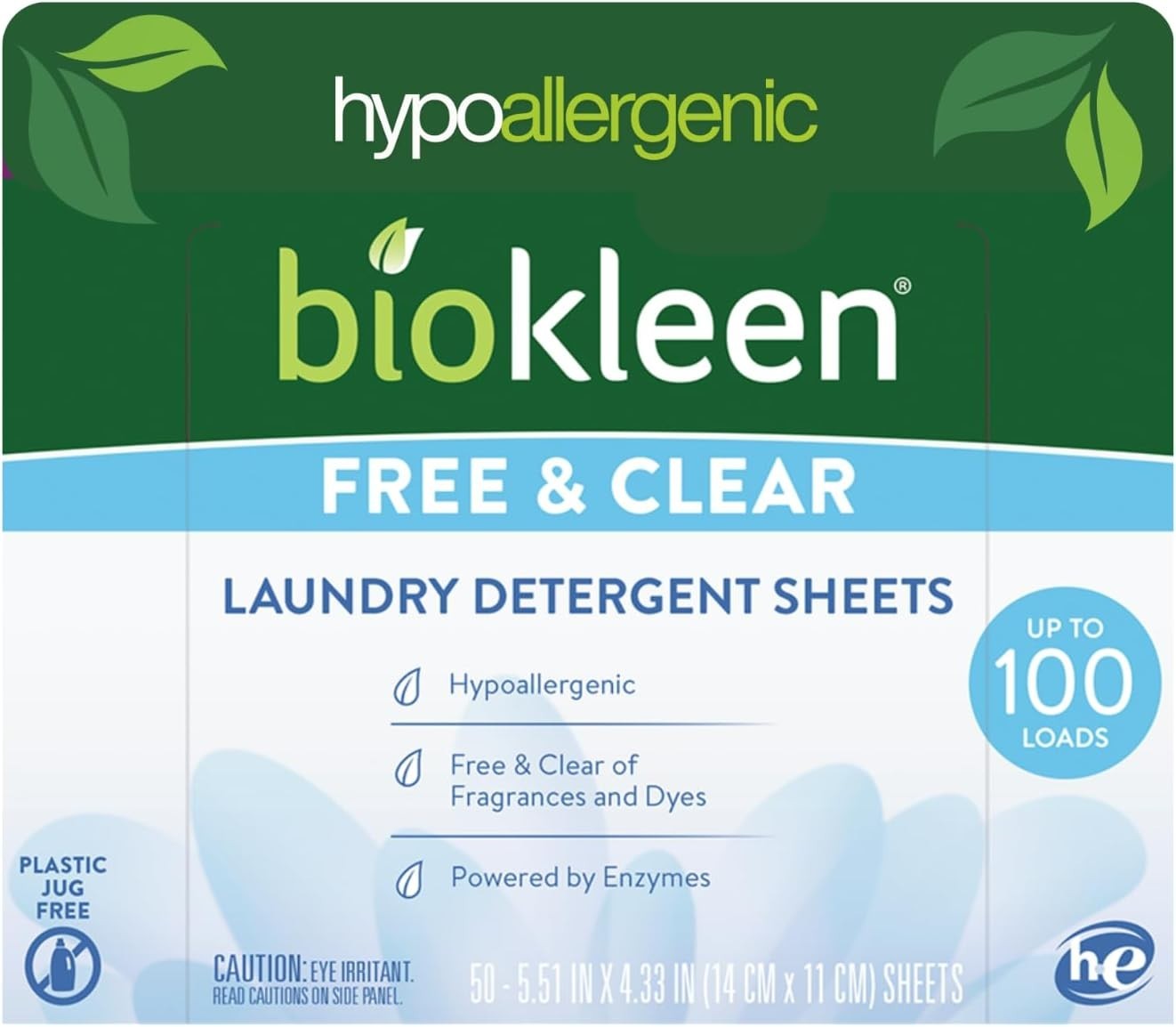 Laundry Detergent Sheets – Dye & Fragrance Free, Hypoallergenic, Enzymatic Cl…