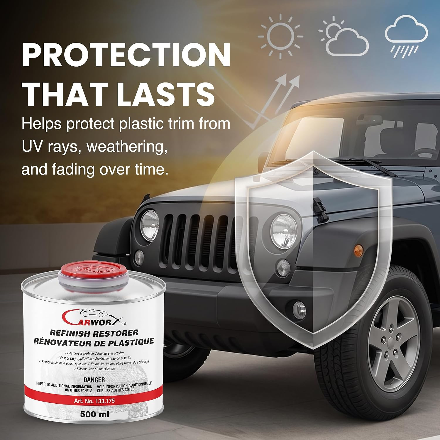 Professional Plastic Refinish Restorer – 500ml, Silicone-Free, Body Shop Grade