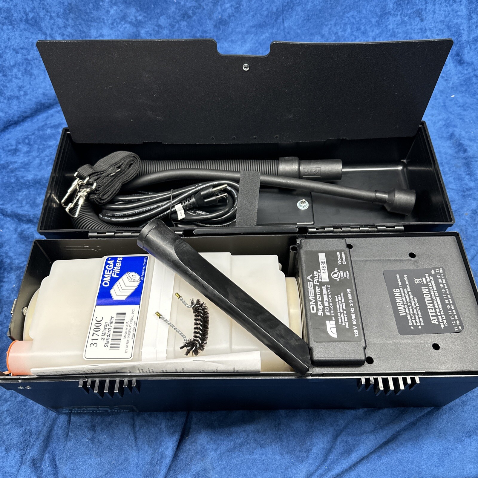Atrix Omega Supreme Plus Series Vacuum. NEW, W/31700C Standard Filter .3 Micron