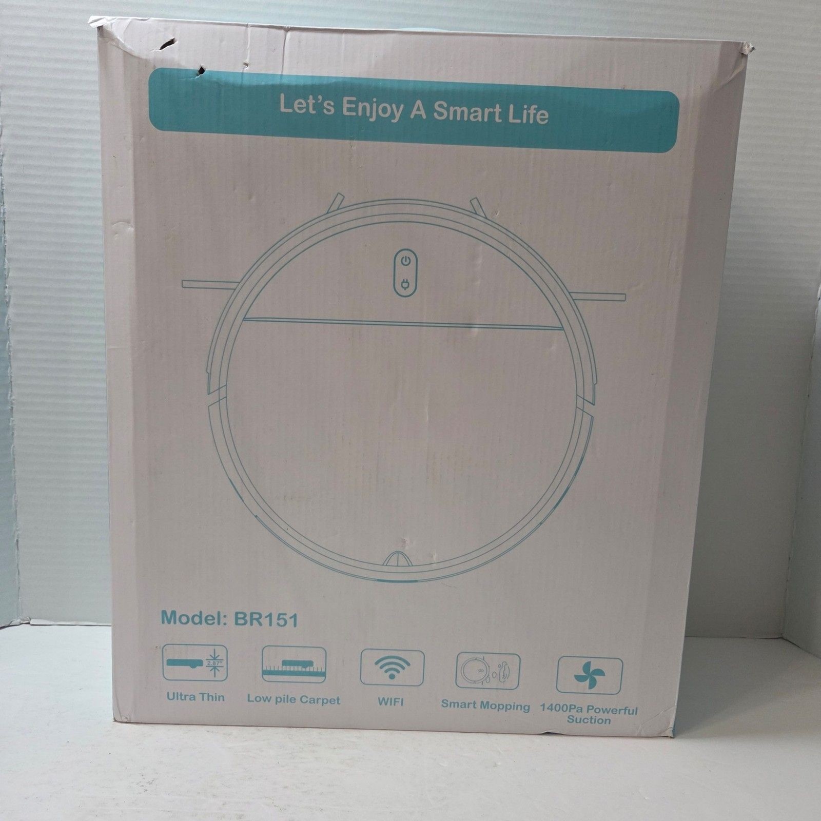 NEW BR151 Robot Vacuum Mop Combo 2-in-1 WiFi APP/Alexa Control BLUE Pet Hair Exp