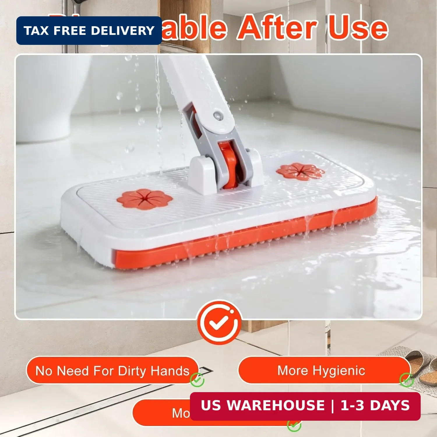 Snap Grip Mini Mop Set, Convenient Cloth Changing Mini Mop, Gap Dust Cleaner Laz