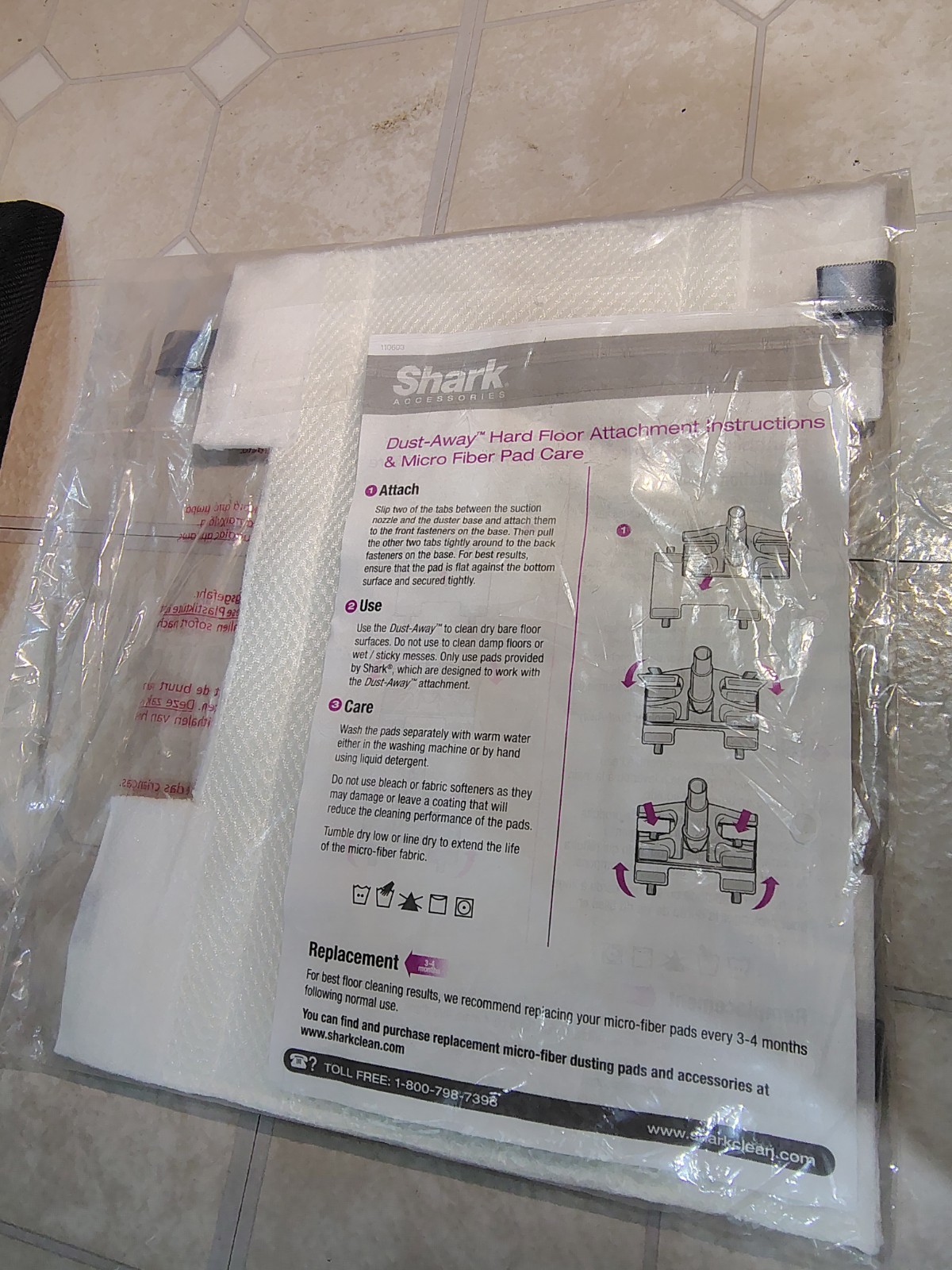 Shark Hard Floor Attachment for Shark HV300W HV301 HV303 HV305 Rocket Vacuum OEM