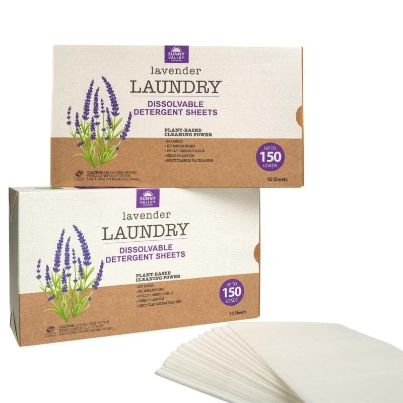 Sunny Valley Orchard 300-Load Dissolvable Laundry Sheets – LAVENDER