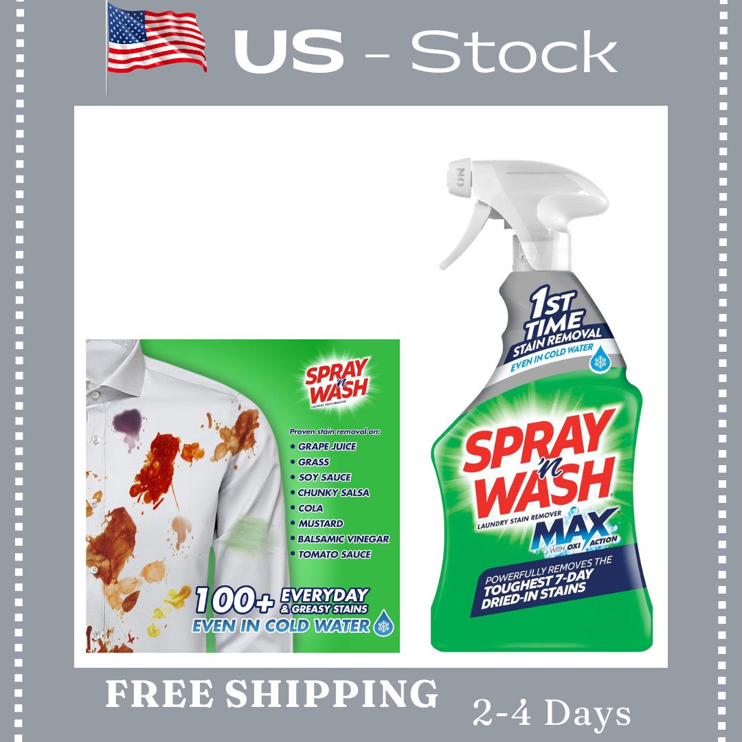 Spray ‘N Wash Max Laundry Strain Remover 16 oz, Packaging may vary