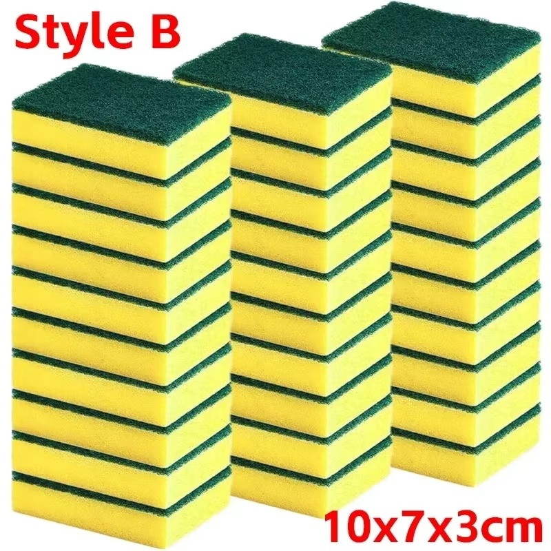 10/50 Pack Kitchen Cleaning Sponges Scourers Washing Up Non-Scratch for Dish Pad