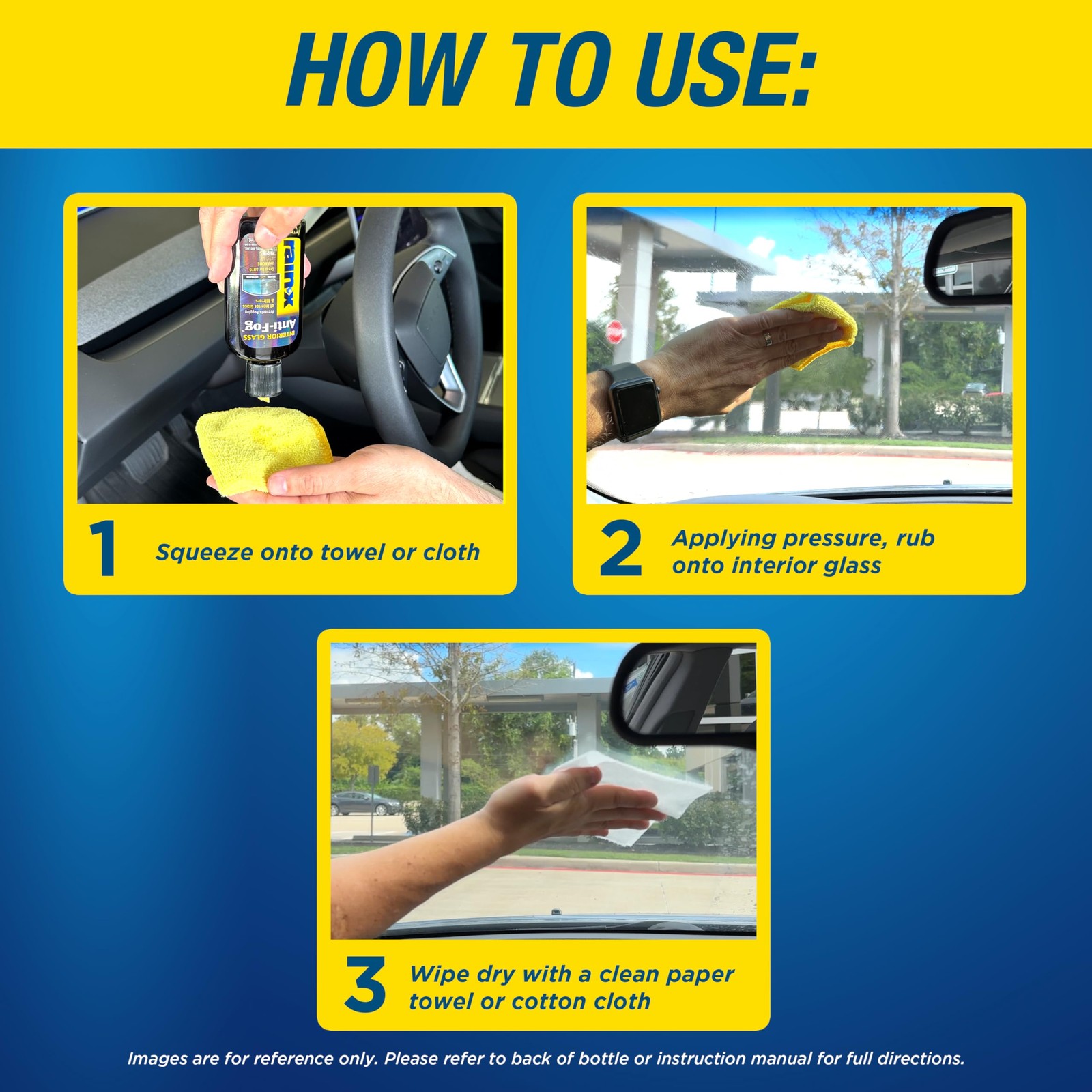 Rain X 3.5 oz Anti-Fog Treatment for Windshields and Mirrors – Unscented Formula