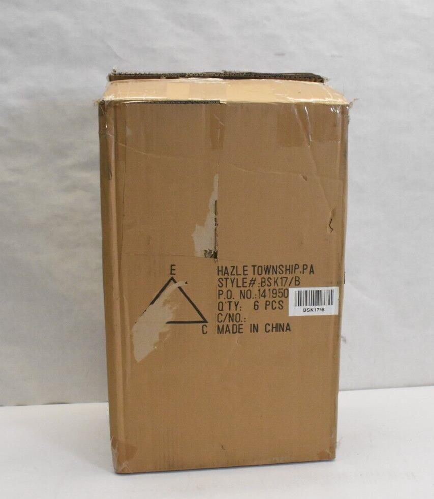 Econoco BSK17/B All Purpose Narrow Black Semi Gloss Finish Basket Pack Of 6