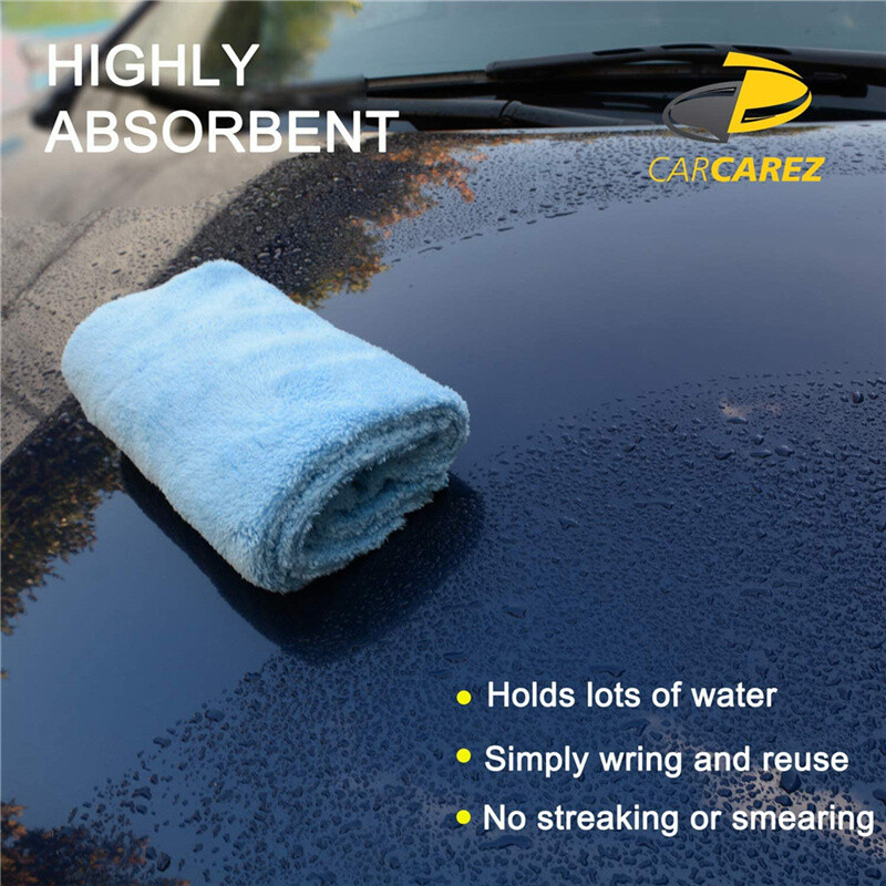6 Pcs Edgeless Ultra Plush Microfiber Car Drying Towels Wash Buffing Detailing