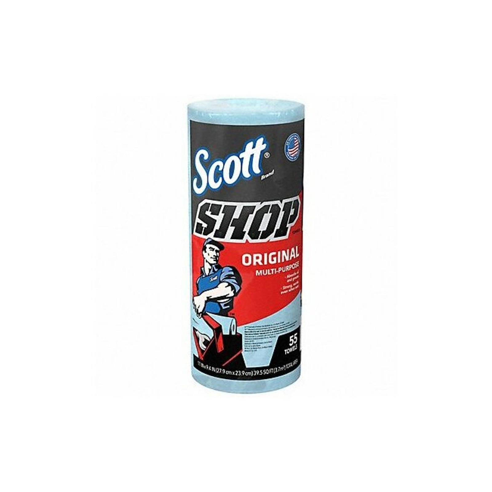 Kimberly-Clark 75130 SCOTT Shop Towel Roll, 55 55 Count (Pack of 1), Blue