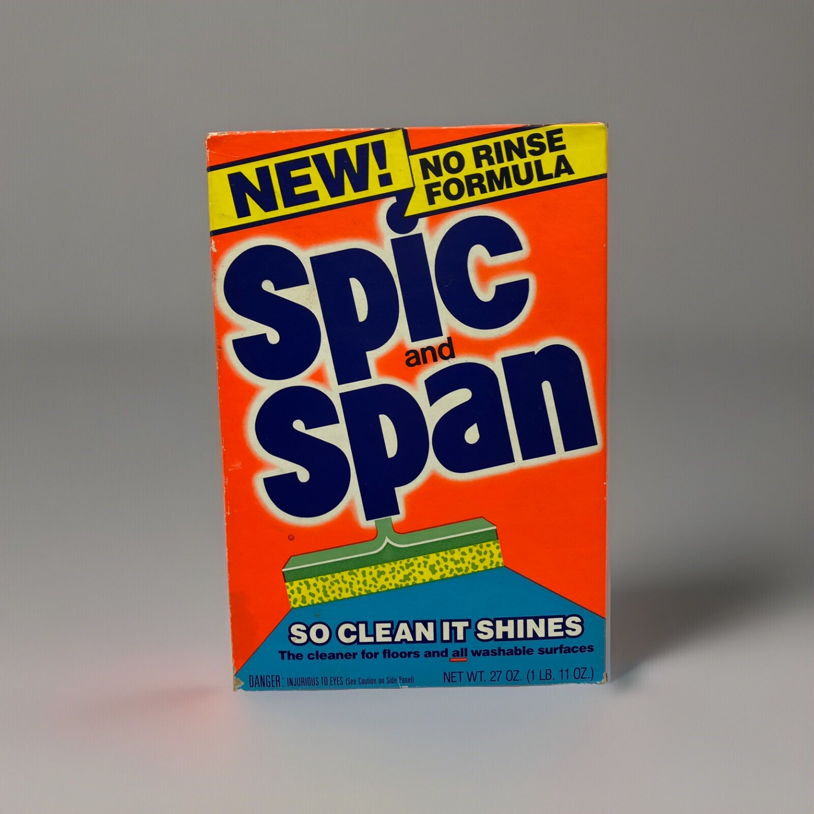 Vtg Spic and Span Giant size Movie Prop All Purpose Cleaner 27 Oz Box Empty