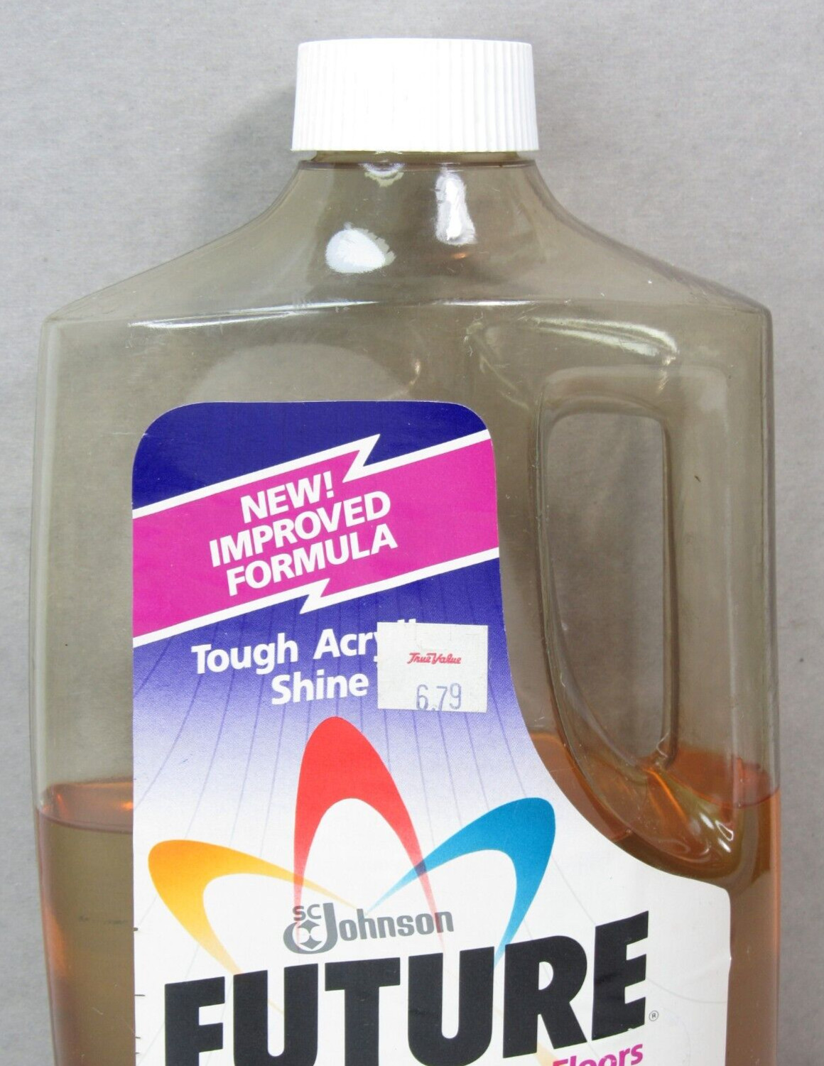 RARE Vtg 1989 Pledge FUTURE Acrylic Floor Finish No Wax 50% Full 46oz SC Johnson