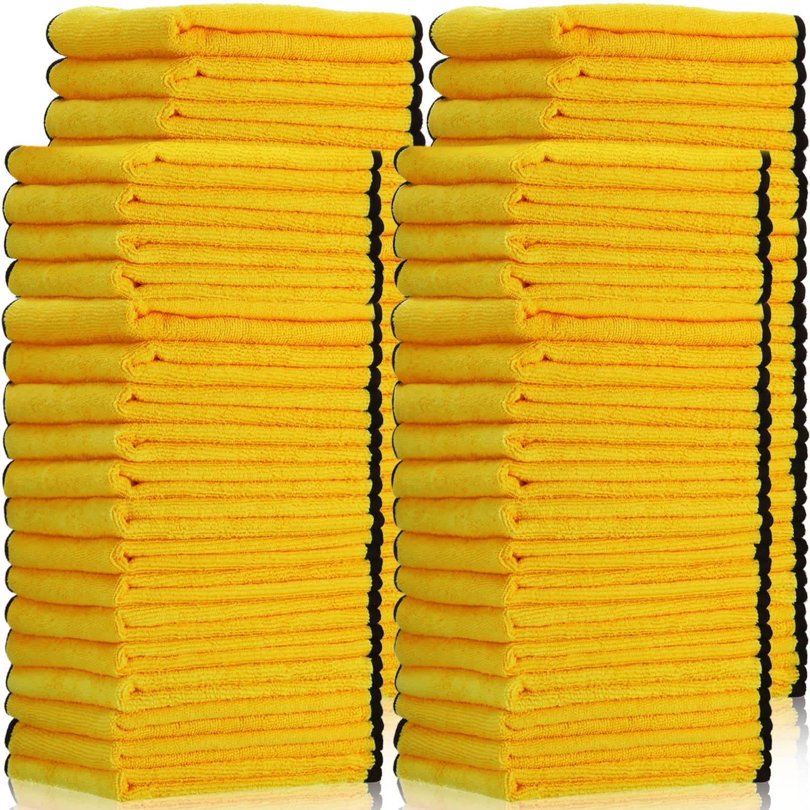 40 Pcs Microfiber Towels:16″x16″ Microfiber Drying Towels Bulk Micro Fiber Ca…