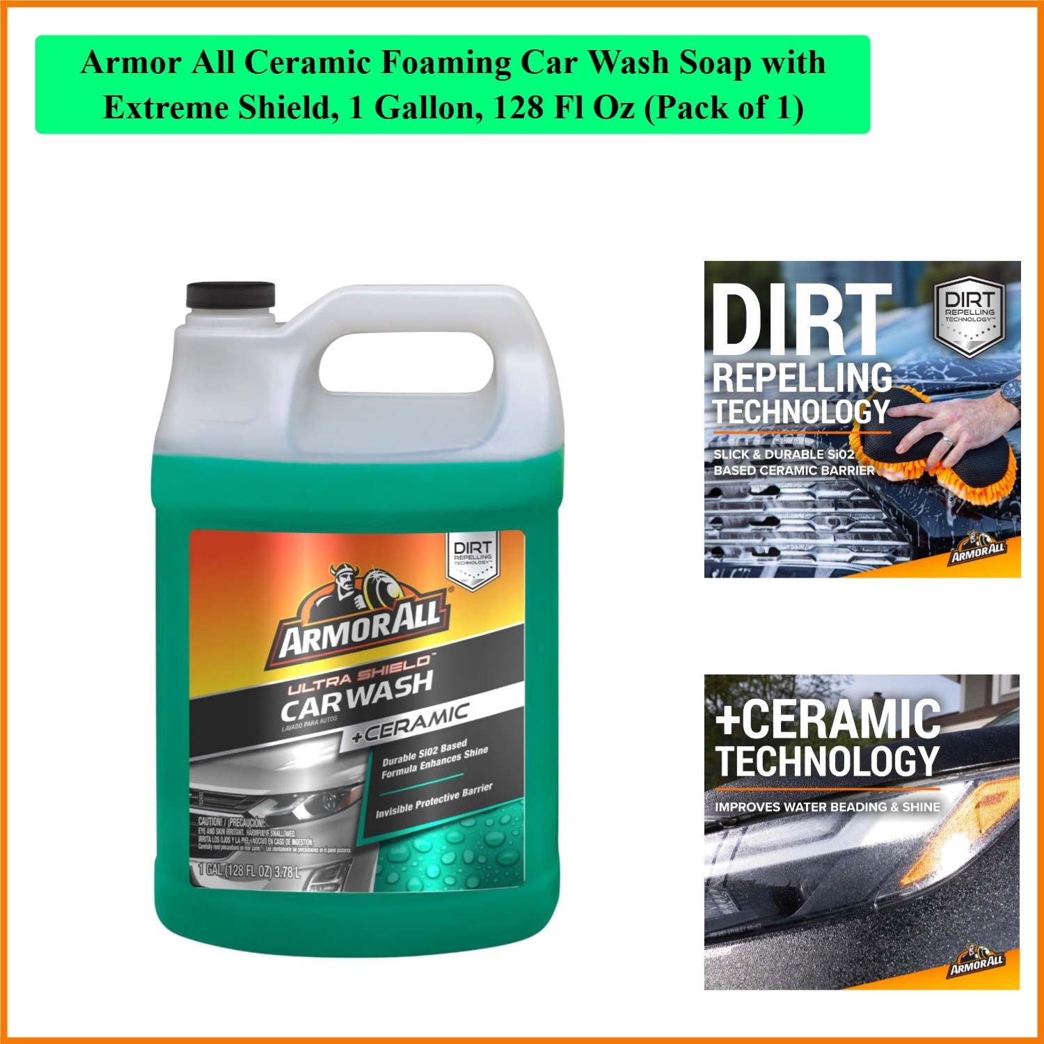 Ceramic Foaming Car Wash Soap with Extreme Shield, 1 Gallon, 128 Fl Oz Pack of 1