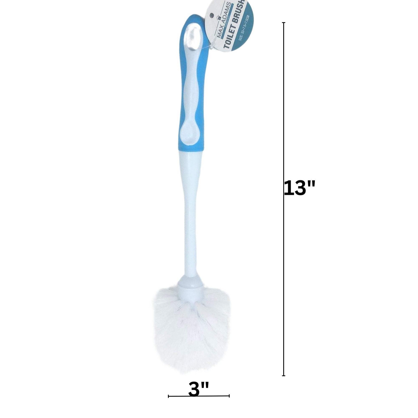 Long Handle Toilet Brush with Stiff Bristles: 1 Pack