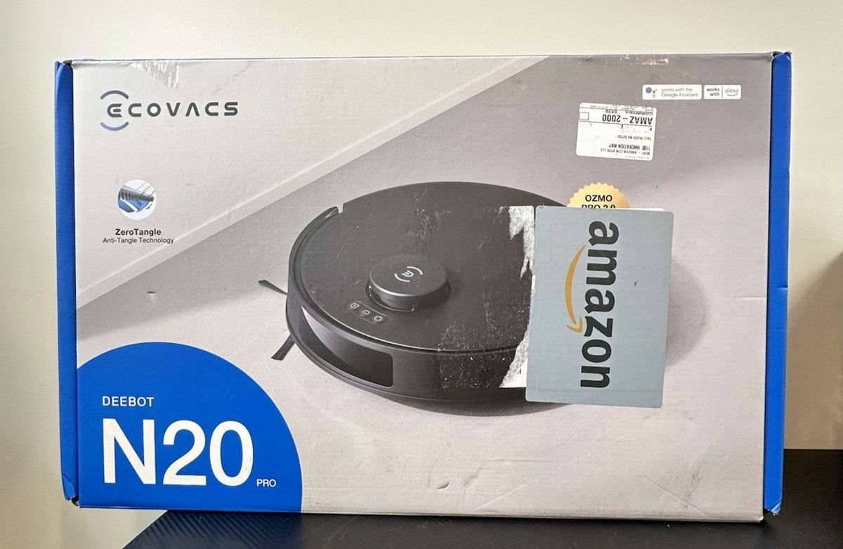 ECOVACS DEEBOT N20 PRO Robot Vacuum & Mop – Black New * Read Description*