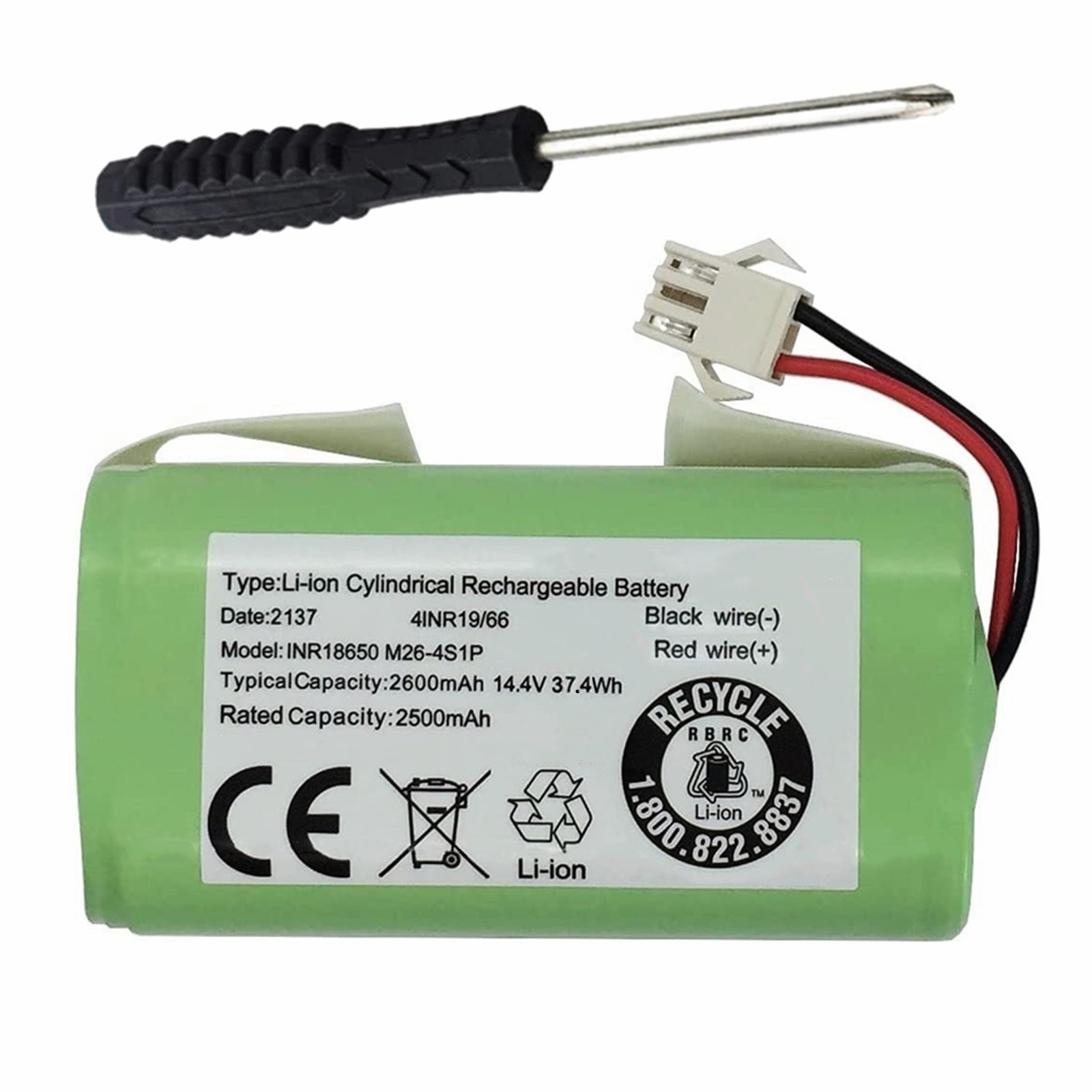 Battery for iHome AutoVac Nova S1 Pro iHRVS1PRO-3BLK , S1 2nd Gen iHRVS1-3BLKS