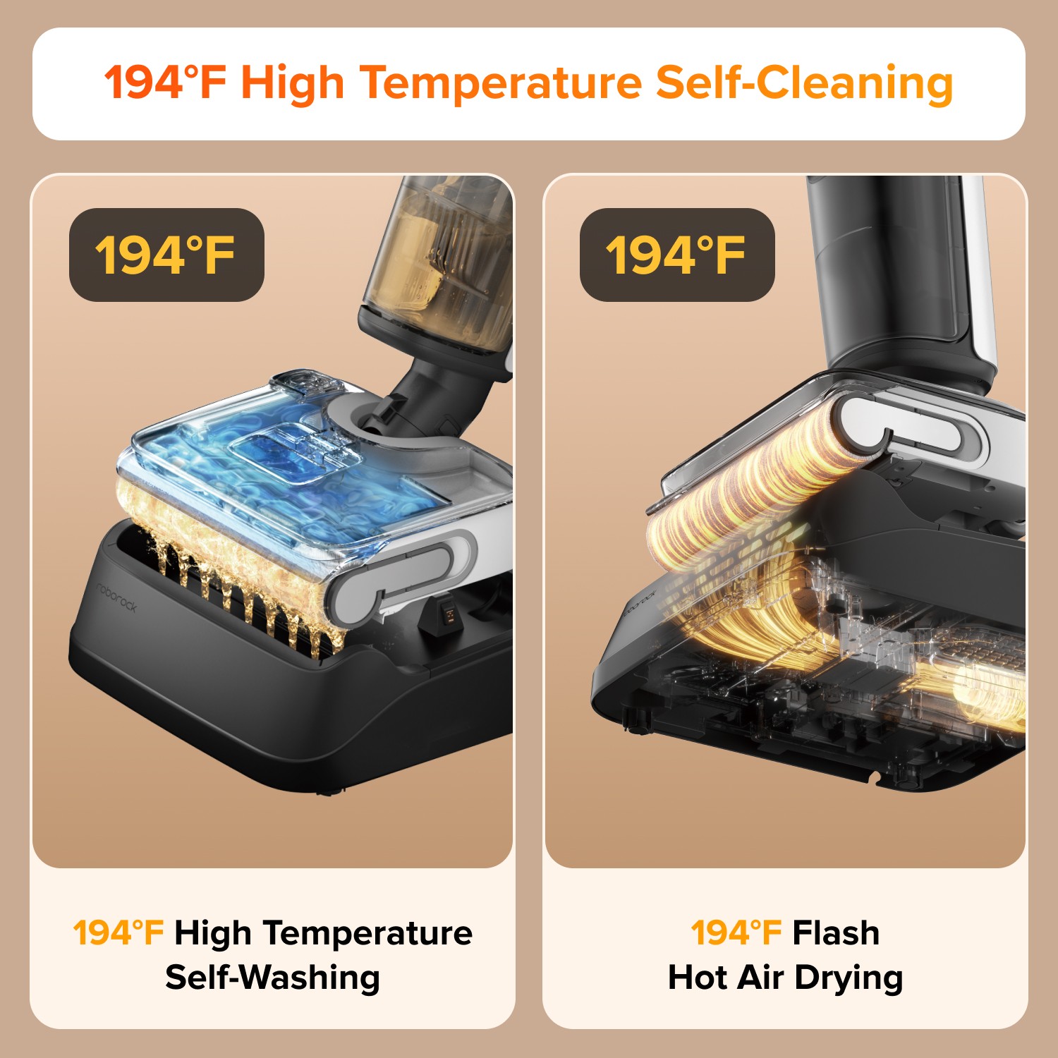 Roborock F25 LT Wet Dry Vacuum Mop, 20000Pa Cordless Cleaner, 194℉ Self-Cleaning