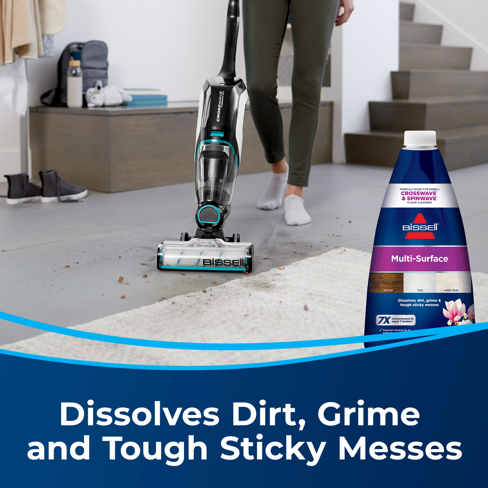 Bissell MultiSurface Floor Cleaning Formula – CrossWave & SpinWave 32oz | 1789