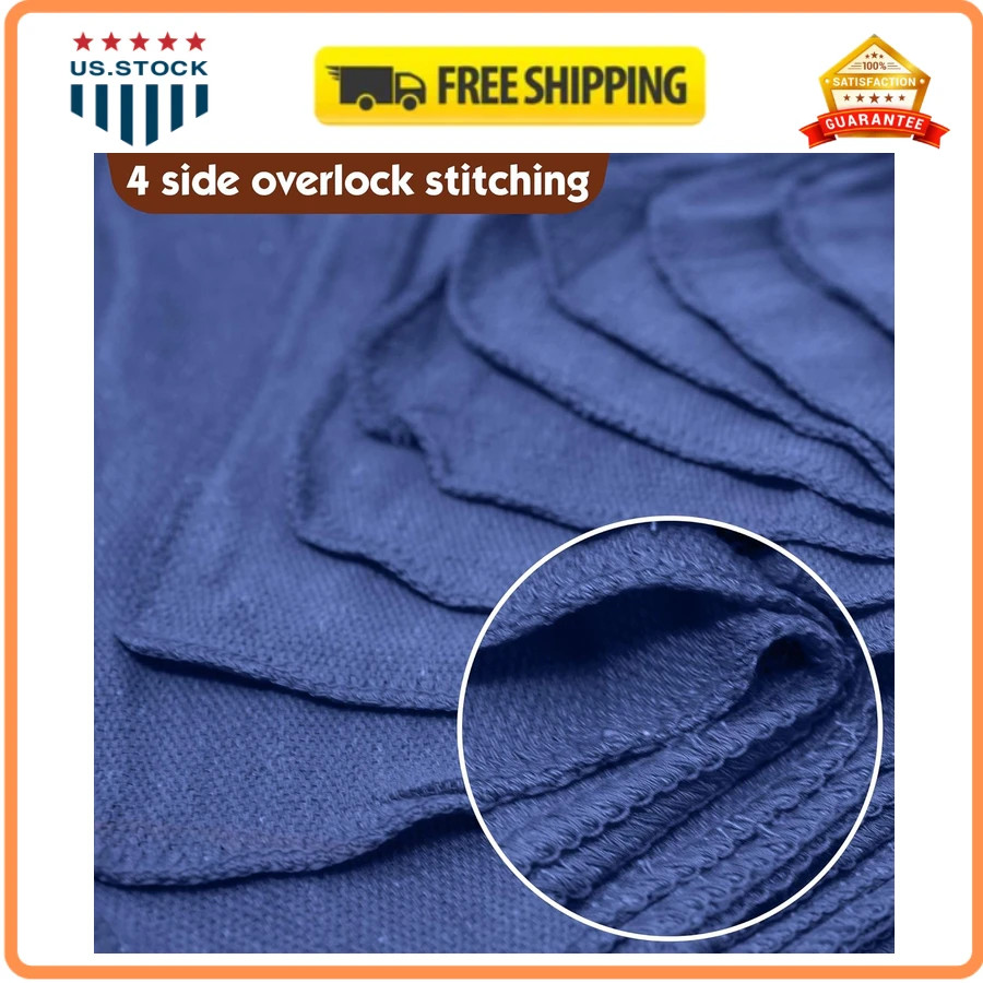 Nabob Wipers 25 Pack 14×14 Blue 100% Cotton Commercial Grade Shop Towels Rags