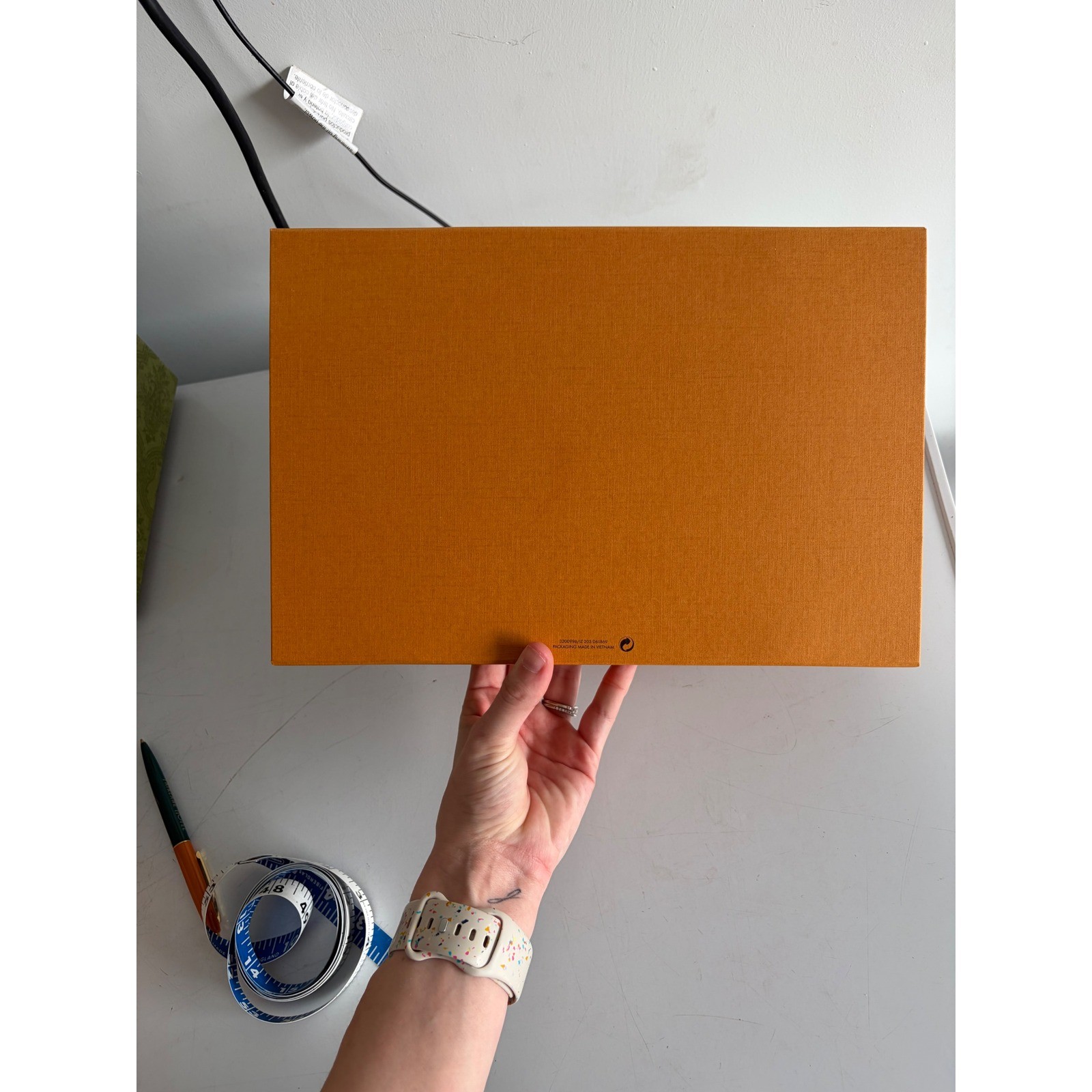 Louis Vuitton Magnetic Storage Box Orange Designer Packaging 12x8x2.25