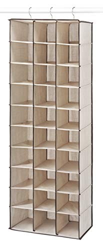 WHITMOR HANGING SHOE ORGANIZER [48IN X 16.5IN X 11.5IN] – BROWN