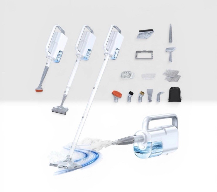 LABIGO 10-in-1 Steam Mop with Detachable Handheld Steamer, 350ml Tank, 10s