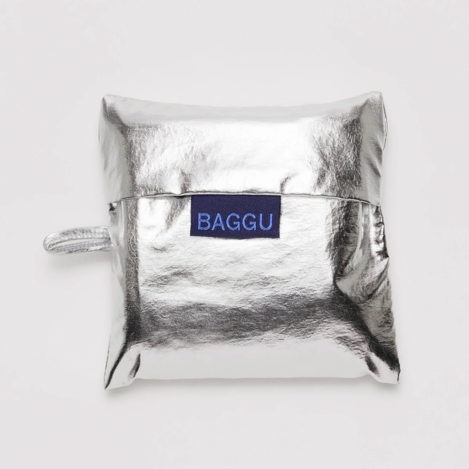 NEW! Baggu STANDARD BAG in “Metallic Silver” — Recycled Nylon SOLD OUT + RARE!!!