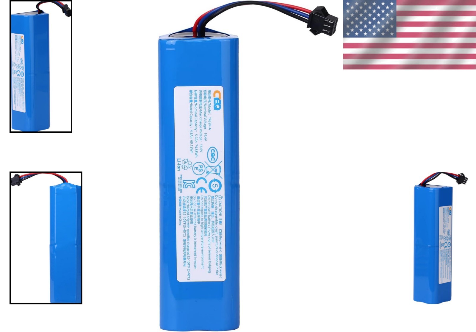 High Capacity 5200mAh Replacement Battery for Proscenic & Uoni Robot Vacuums