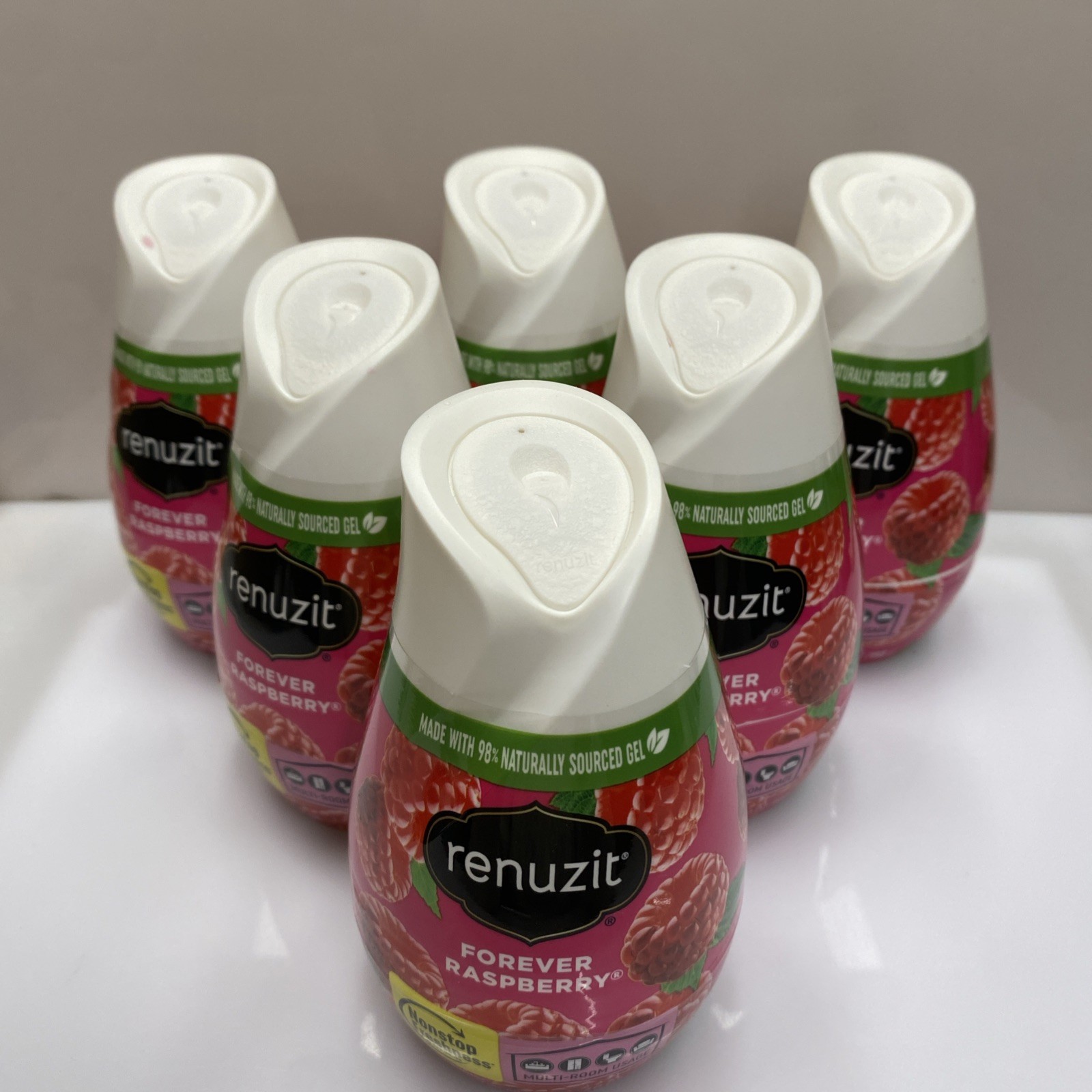 Renuzit Adjustable 7oz Air Freshener Gel | Forever Raspberry | 6 Count