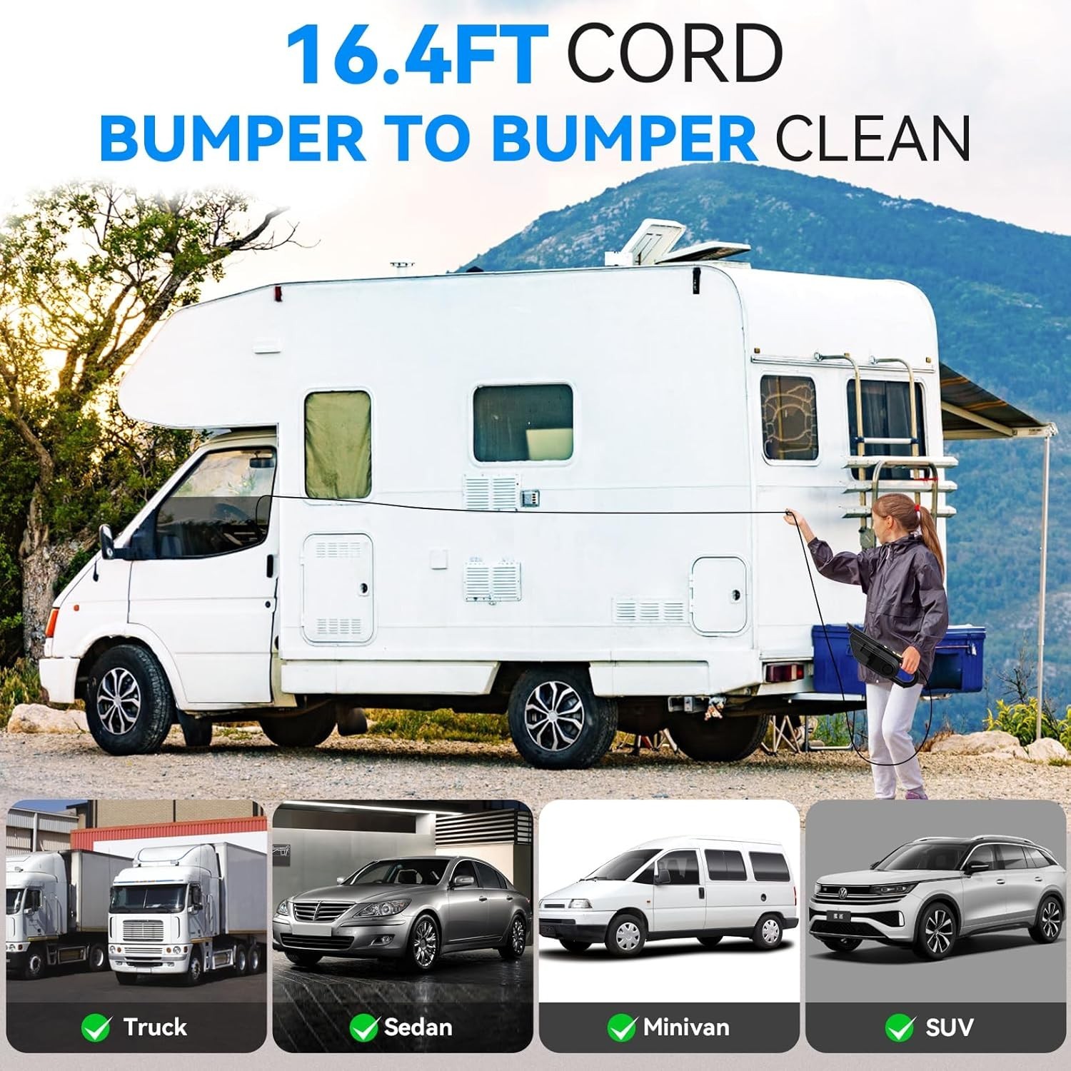 Battery-Powered Portable Car Vacuum 120W – Efficient Wet&Dry Cleaning Solution