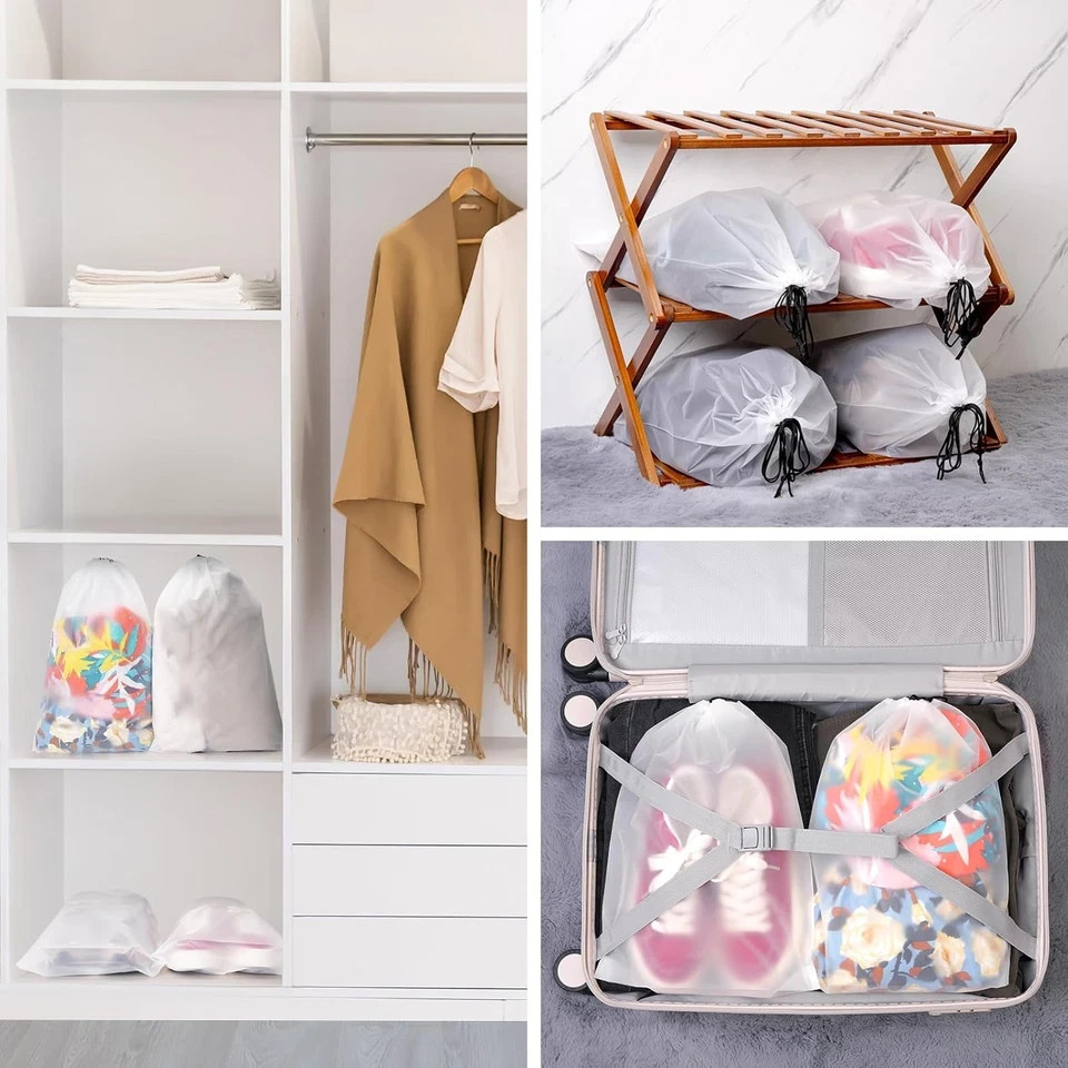 23PCS Travel Shoe Bags Waterproof 11.8×15.7 Inch – Drawstring Storage Pouch Set