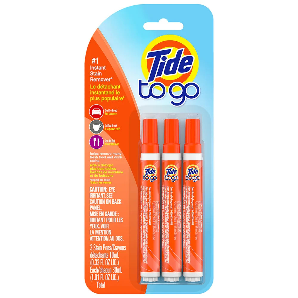 Tide To Go Instant Stain Remover Pen Portable Laundry Stain Solution 3 Count