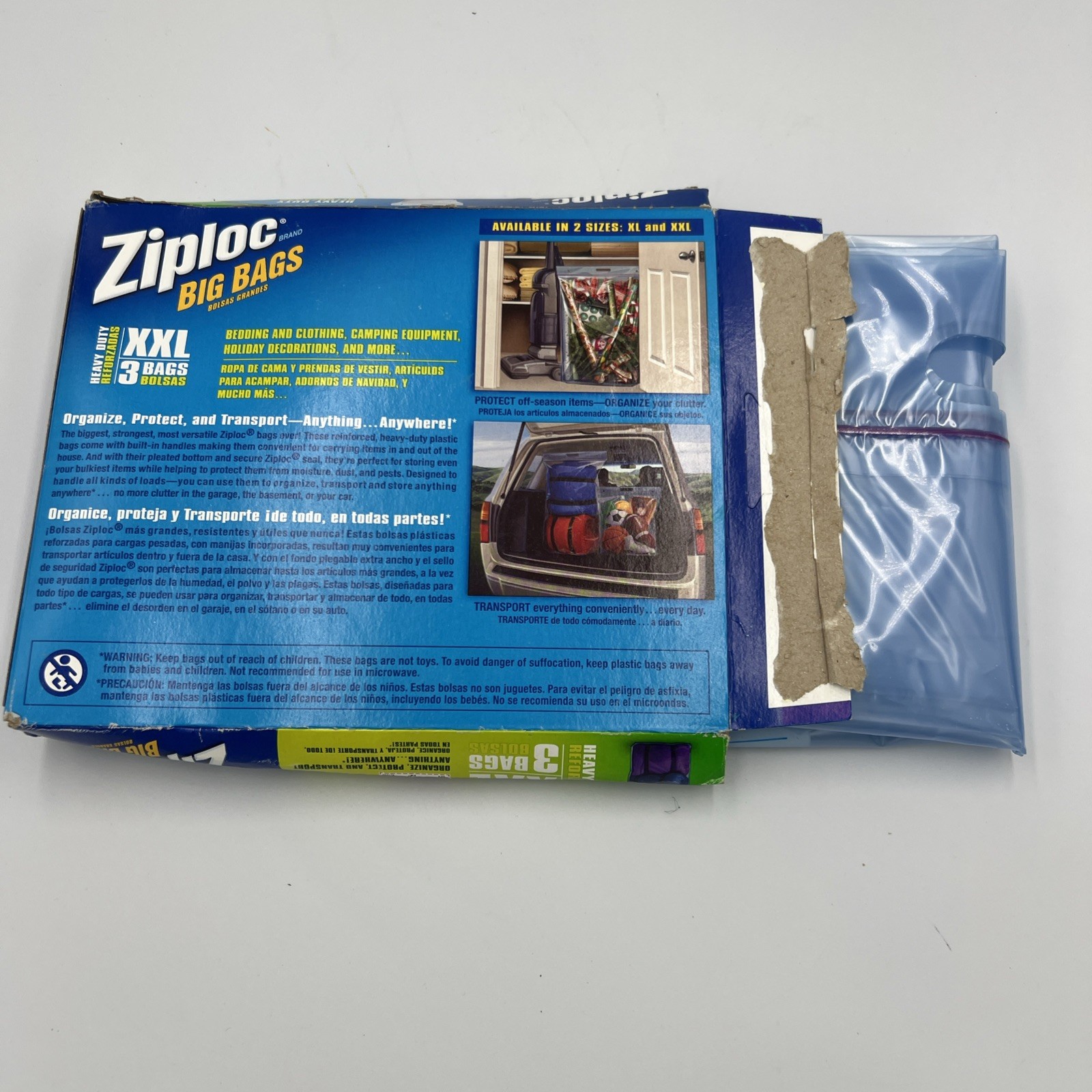 2! Ziploc Big Bags Discontinued Heavy Duty XXL 20 Gallon 2′ x 2.7′ READ