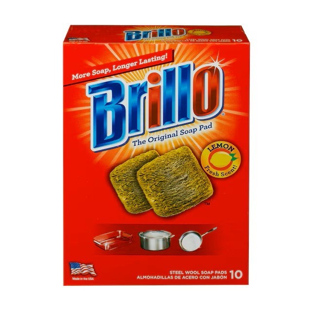 Brillo Steel Wool Soap Pads Lemon Fresh Scent – 10 Pads