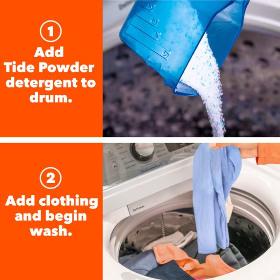 Tide Powder Laundry Detergent, Original Scent, 50 oz, 44 Loads free shipping