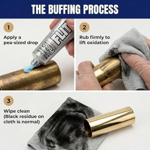 Flitz Metal Polish Paste 1.76oz for Chrome Stainless Steel Aluminum 10 Pack