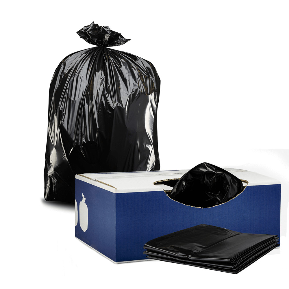 Plasticplace 42 Gallon Contractor Bags – Black, case of 50 bags