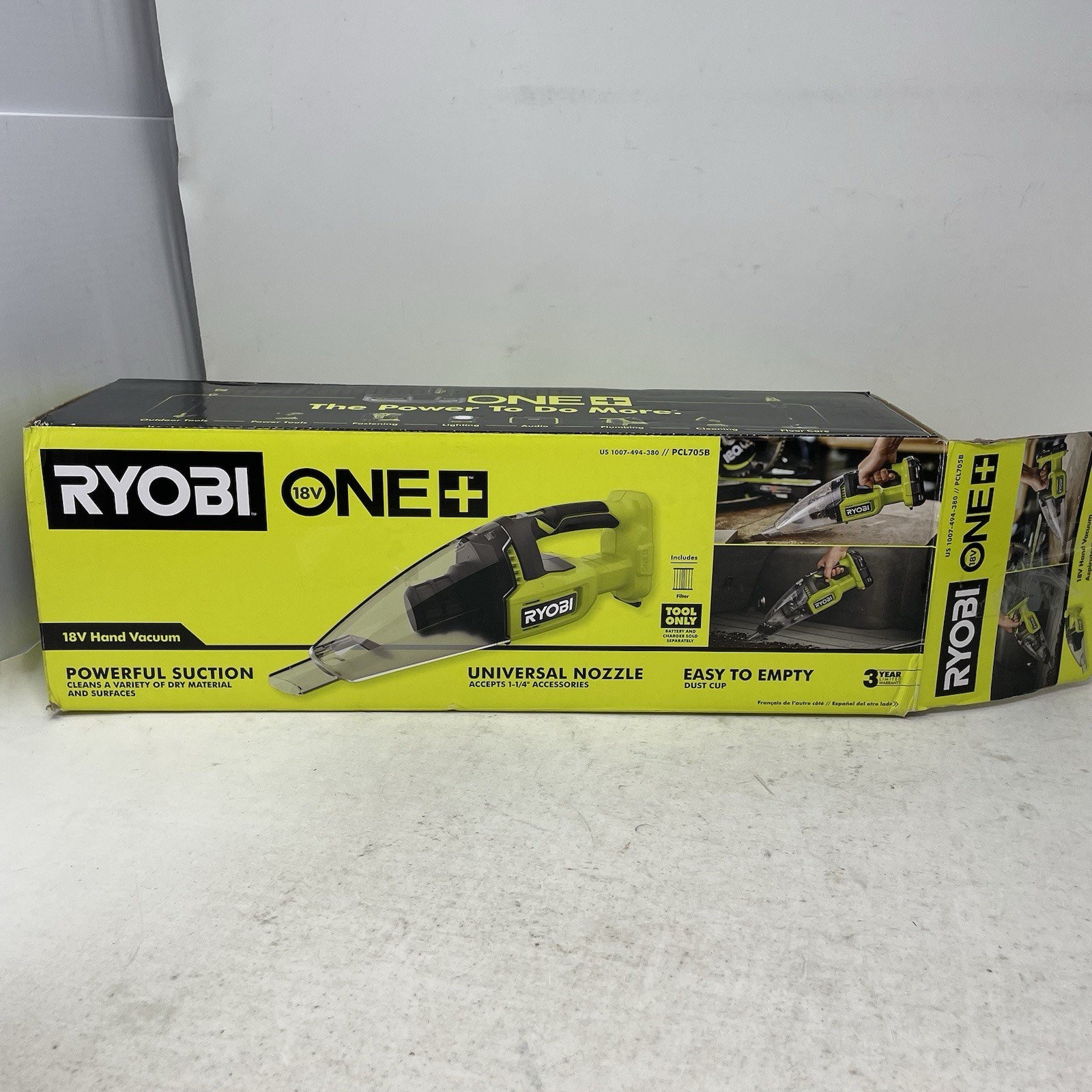 Ryobi PCL705 ONE 18V Volt Cordless Multi-Surface Handheld Vacuum *Tool Only*
