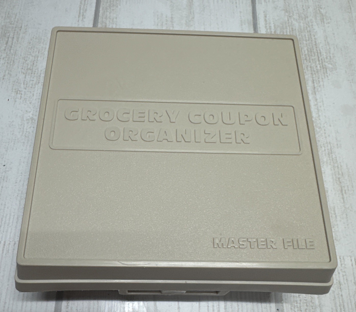 Hannah Hansen Vintage Grocery Coupon Organizer Master File Hard Box Plastic