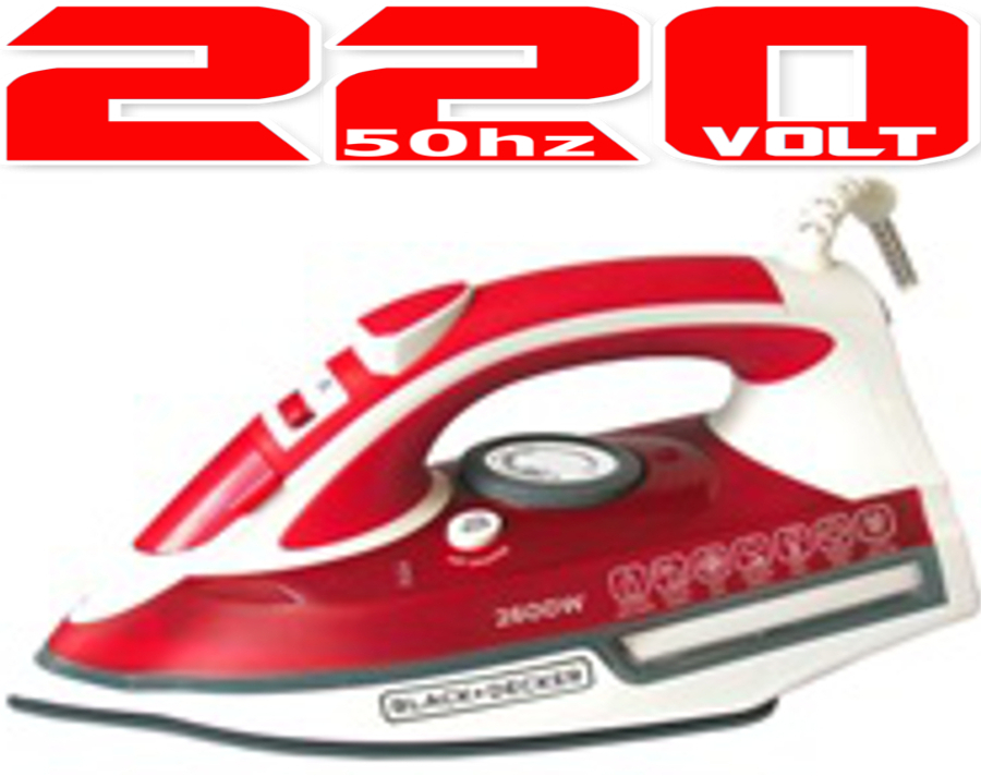 Black And Decker New 220 Volt 2200W Steam Iron (NON-US) 220V For Overseas Only