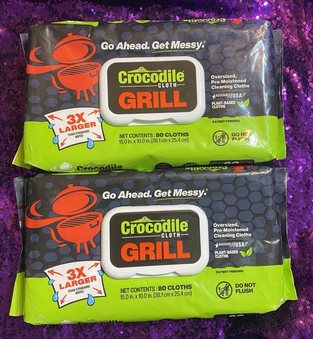 2-Pack Crocodile Cloth Powerscrub Cleaning Wipes 80 15″ X 10″ Dual-Surface Cloth