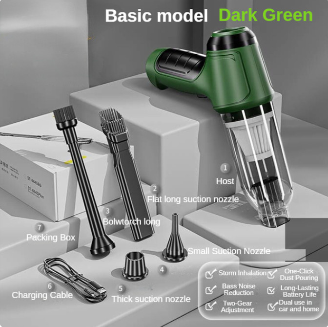3 in 1 Upgrade Car Vacuum Cleaner Air Blower Wireless Handheld Rechargeable Mini