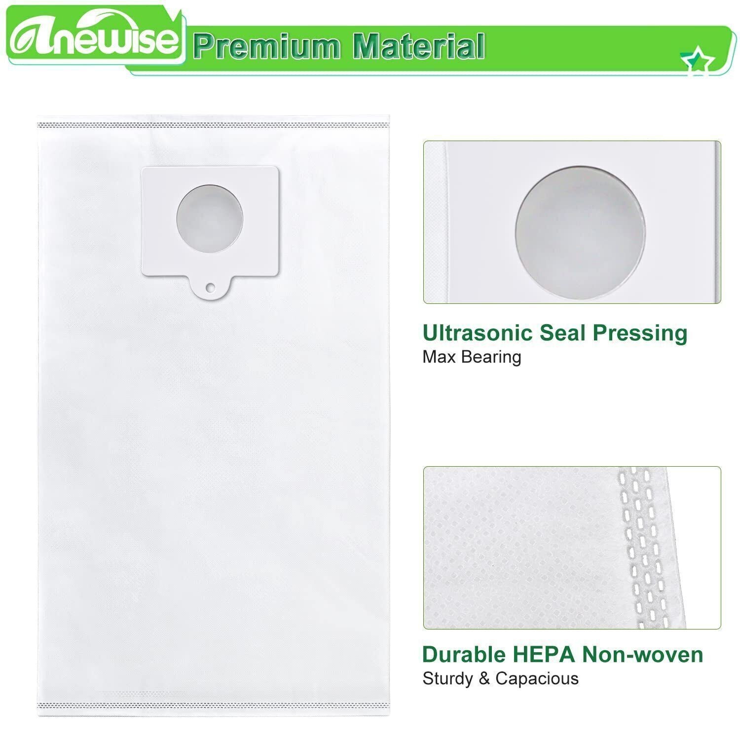 6/12Pack 53292 Type Q/C Canister Vacuum Bags For Kenmore 200 400 600 700 800 Bag