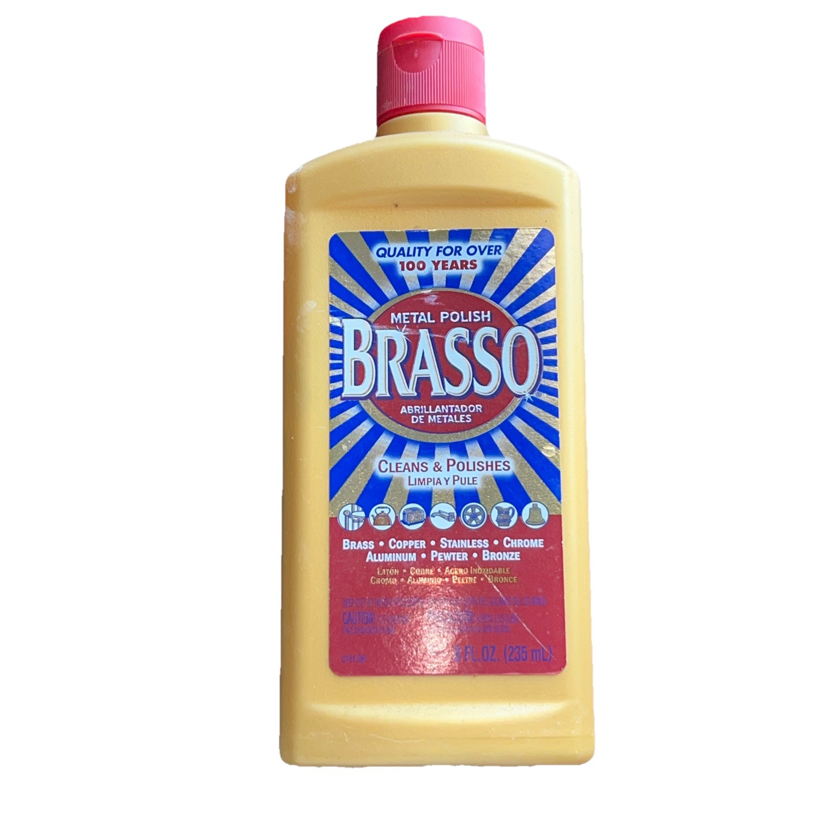 BRASSO Metal Polish Cleaner Brass Copper Stainless Chrome Aluminum 75% Full 2007