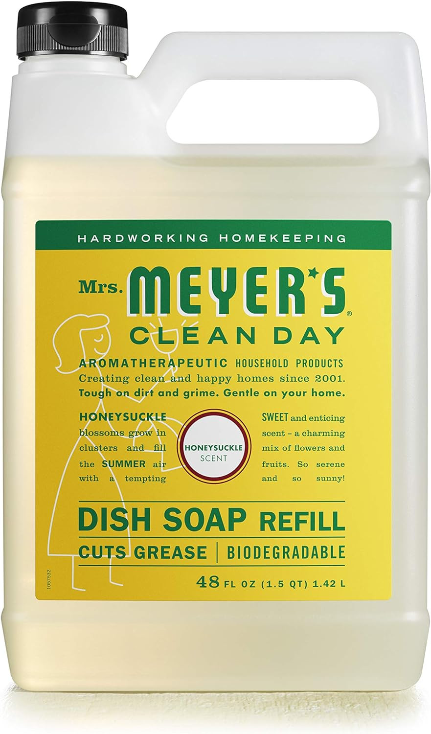 Mrs. Meyer’s Clean Day Liquid Dish Soap Refill, Biodegradable Formula