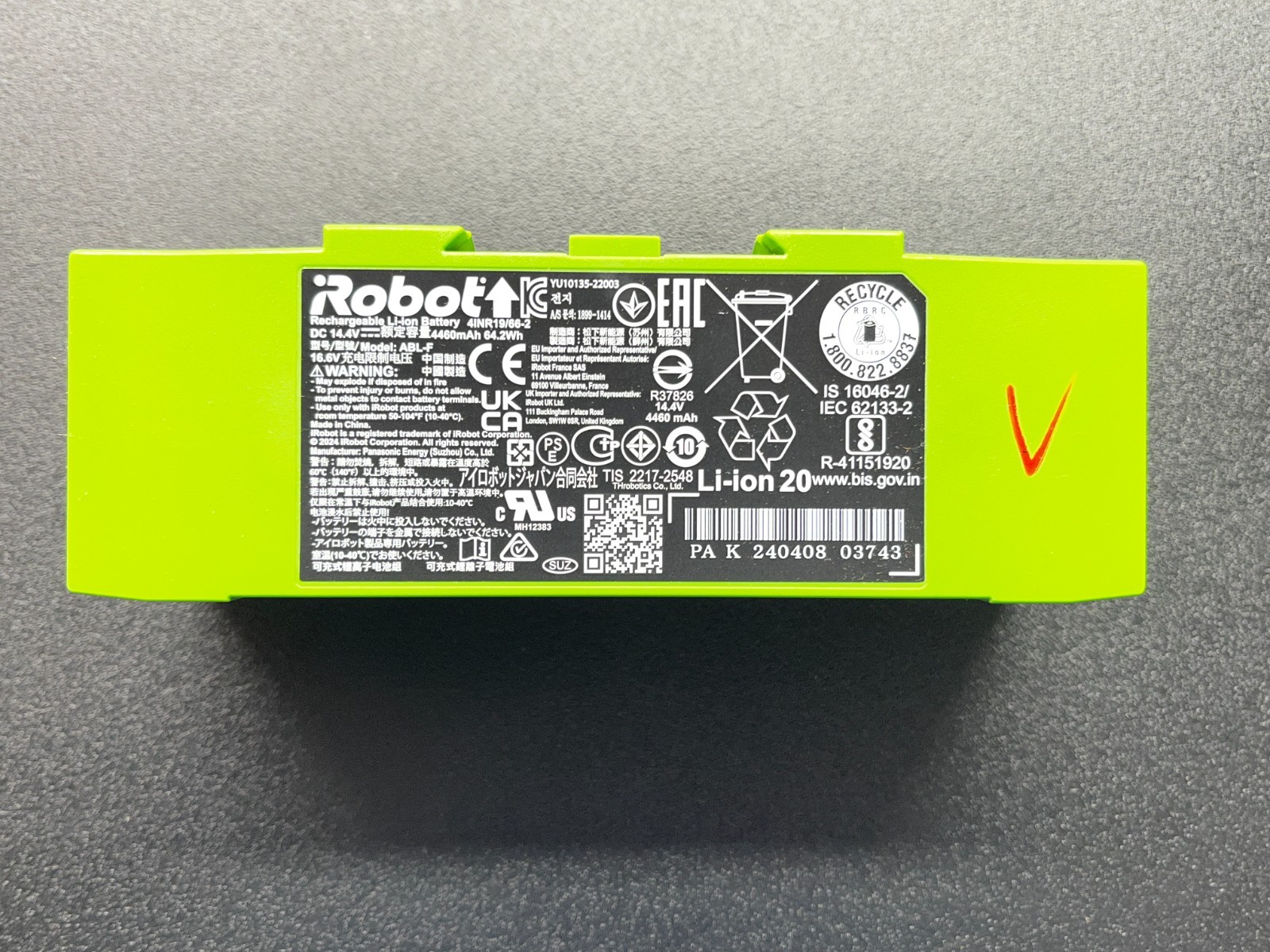 Original Battery ABL-F for iRobot Roomba J9