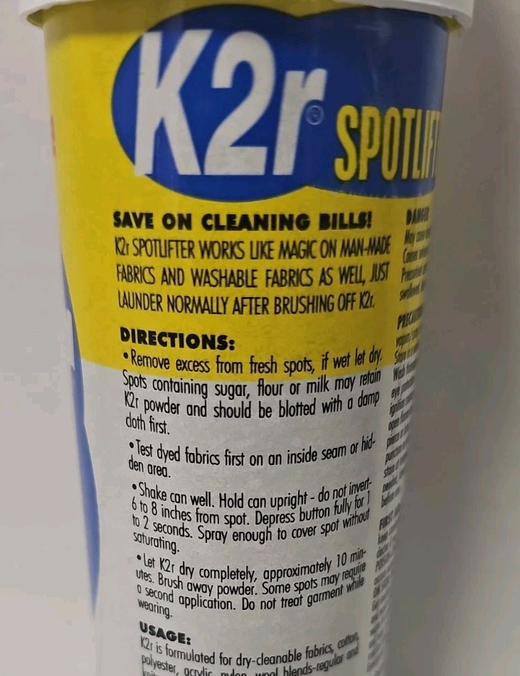 K2r Spot Lifter Stain Remover cleaner 5 Oz Clothing Carpet Cleaner 7 Cans