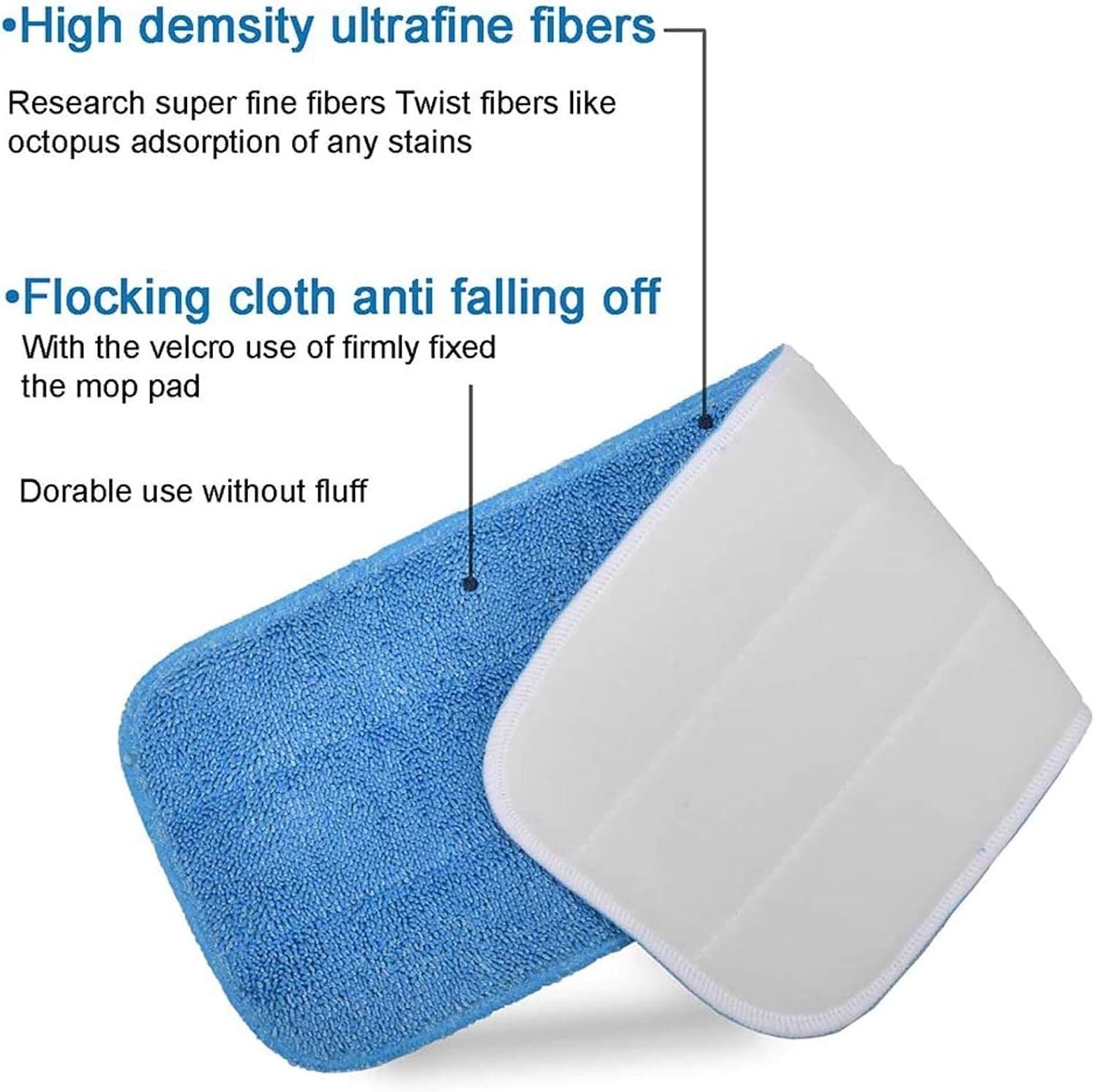 Professional Quality Microfiber Mop Pads 18″ x 6″ – 6 Pack for Deep Cleaning