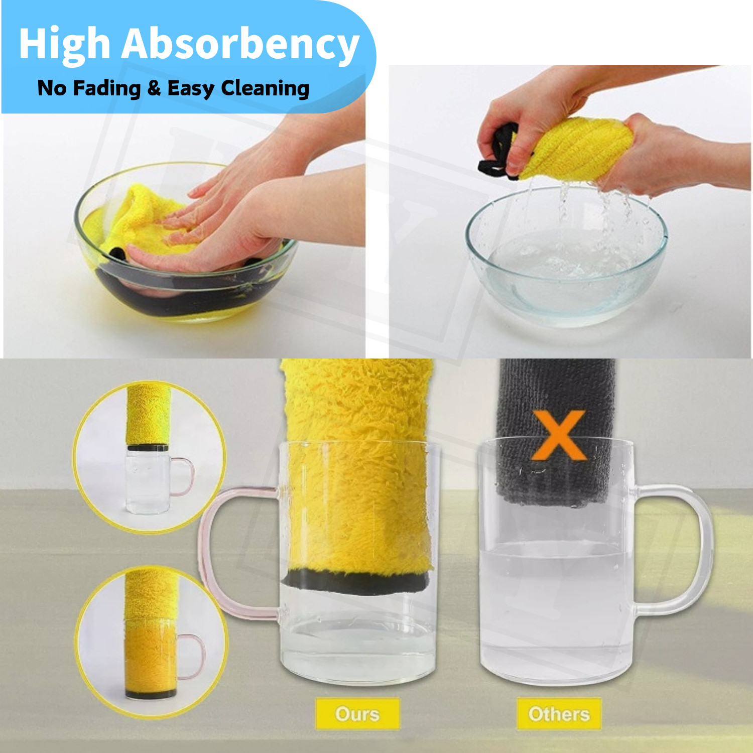 Microfiber Cleaning Cloth Car Wash Towel Drying Rag Car Polishing Detailing