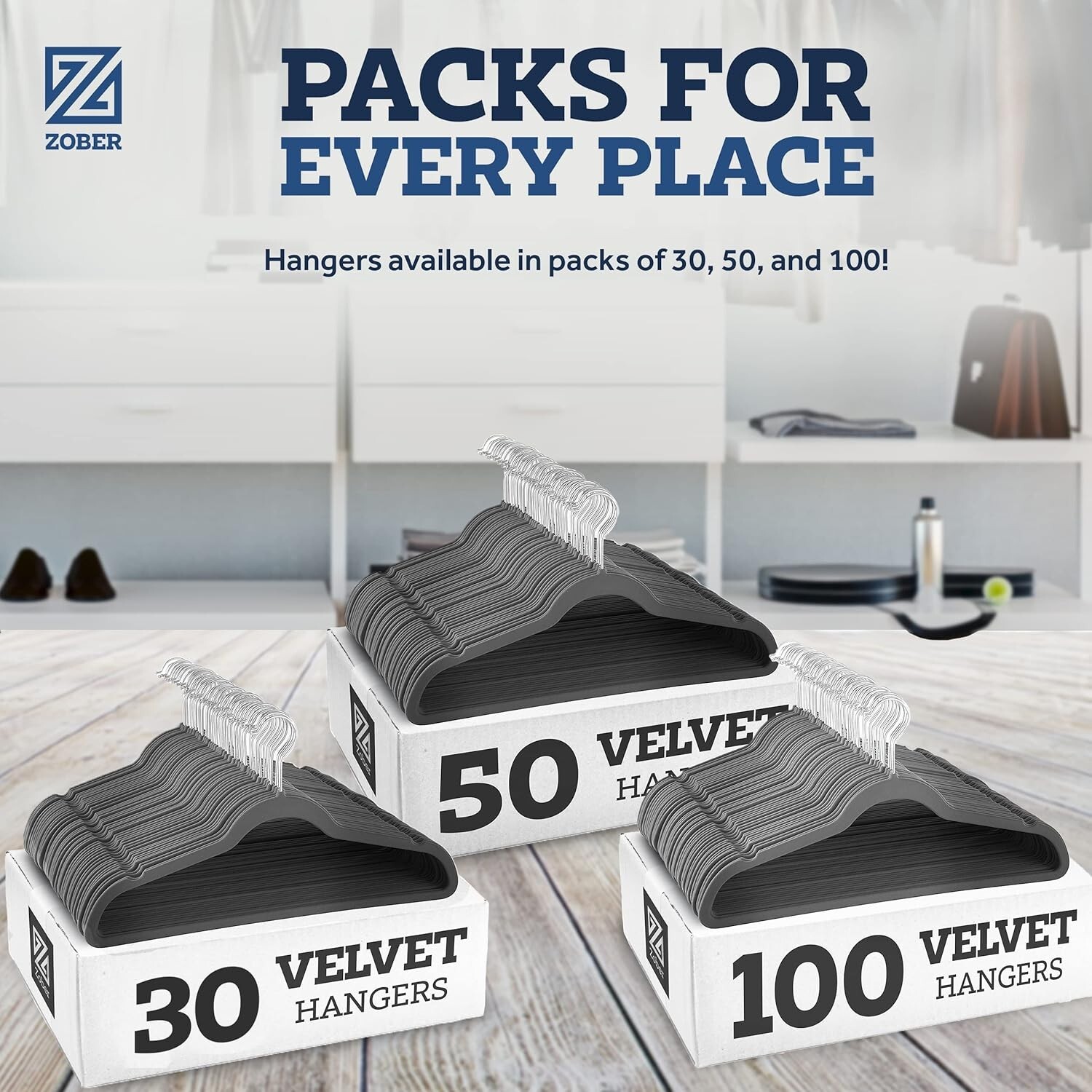 Versatile 50 Pack Velvet Hangers – Heavy Duty Non-Slip for All Clothing Types